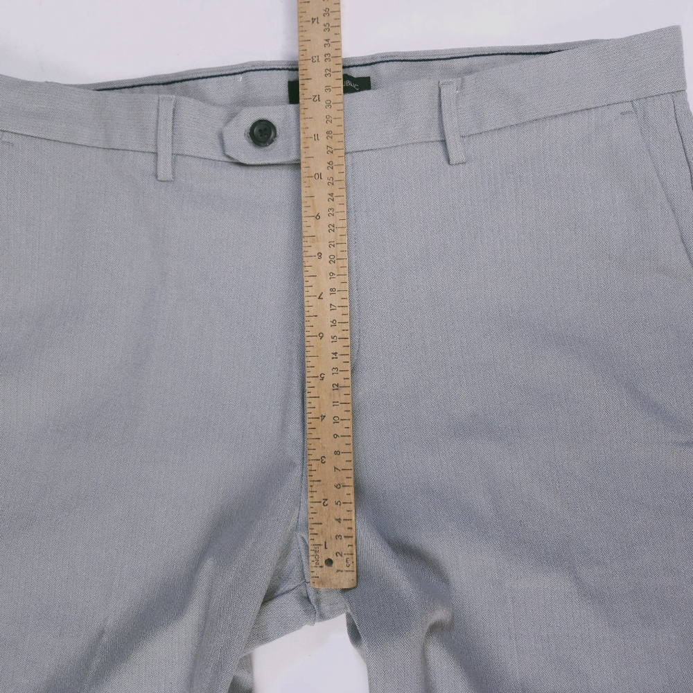 Banana Republic Grey Chevron Slim Tapered Fit Dress Pants 35x34 NWT - Picture 10 of 15